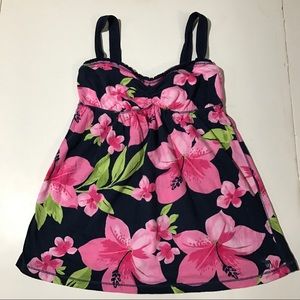 abercrombie pink floral tank top